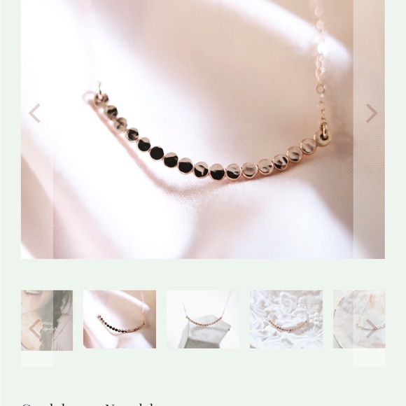 Mint and Birch Godess Rose Gold Necklace - Picture 3 of 6